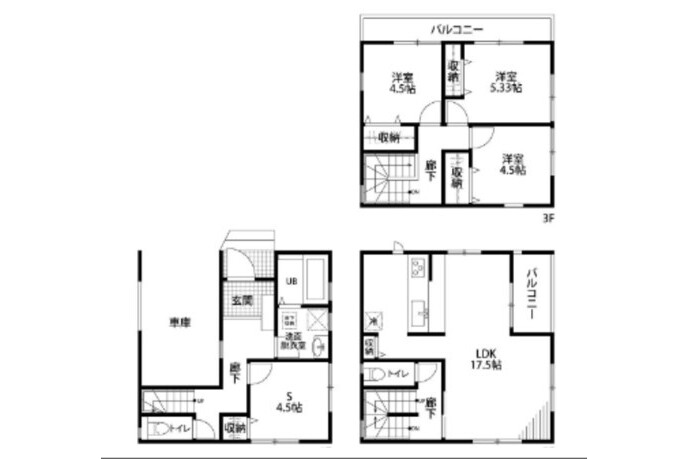 3SLDK Apartment to Rent in Kawagoe-shi Floorplan