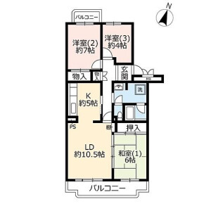 3LDK Mansion in Wakamiya - Okegawa-shi Floorplan
