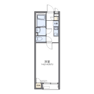 1K Apartment in Kokubu hommachi - Kashiwara-shi Floorplan