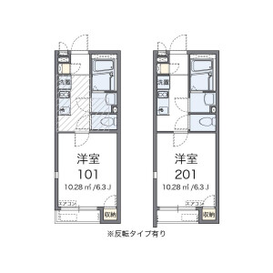 1K Apartment in Shinden - Adachi-ku Floorplan