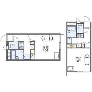 1K Apartment in Fuchinobe - Sagamihara-shi Chuo-ku Floorplan