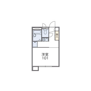 1K Apartment in Takeshita - Fukuoka-shi Hakata-ku Floorplan