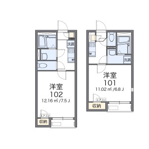 1K Apartment in Higashino - Urayasu-shi Floorplan