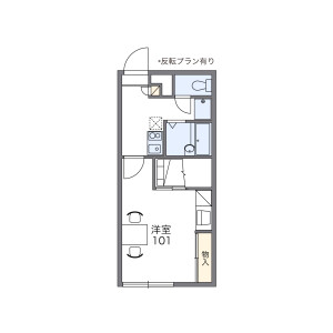 1K Apartment in Inaho 4-jo - Sapporo-shi Teine-ku Floorplan