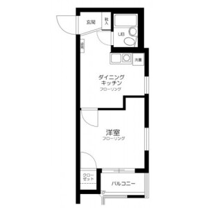 1DK Mansion in Gohongi - Meguro-ku Floorplan