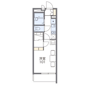 1K Apartment in Nedo - Kashiwa-shi Floorplan
