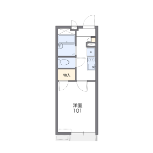 1K Apartment in Shimomizo - Sagamihara-shi Minami-ku Floorplan