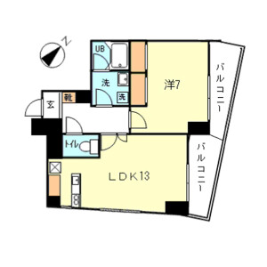 1LDK Mansion in Taishido - Setagaya-ku Floorplan