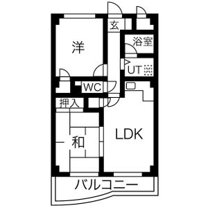 2LDK Mansion in Okanecho - Nagoya-shi Nishi-ku Floorplan