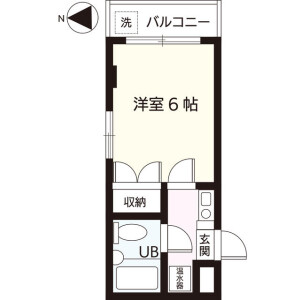 江户川区西小岩-1K公寓大厦 房屋布局
