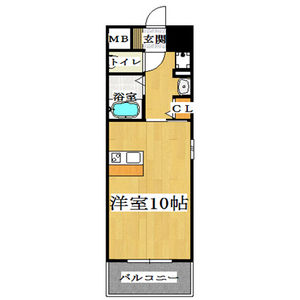 大阪市中央区島之内-1K公寓大厦 楼层布局