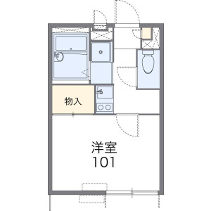 1K Apartment in Tsuruma - Yamato-shi Floorplan