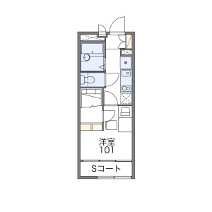 1K Apartment in Fukakusa shokakucho - Kyoto-shi Fushimi-ku Floorplan