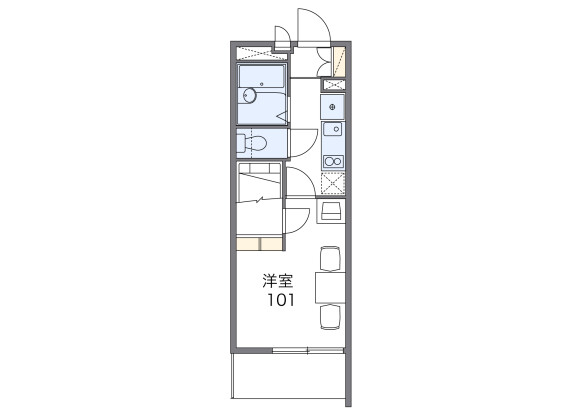 1K Apartment to Rent in Nagoya-shi Showa-ku Floorplan