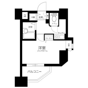 1K Mansion in Ohashi - Meguro-ku Floorplan