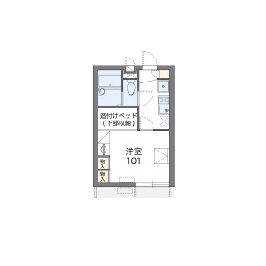 1K Apartment in Sagamiono - Sagamihara-shi Minami-ku Floorplan