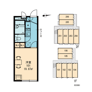 1K Apartment in Shikoda - Kashiwa-shi Floorplan
