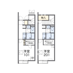 1K Apartment in Irumagawa - Sayama-shi Floorplan