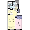 1LDK Apartment to Rent in Chuo-shi Floorplan