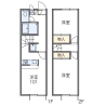 2DK Apartment to Rent in Ogaki-shi Floorplan