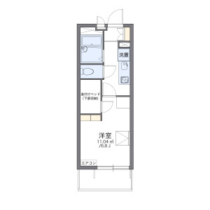 1K Mansion in Minamihorikoshi - Nagoya-shi Nishi-ku Floorplan