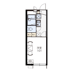 1K Apartment in Yokote - Fukuoka-shi Minami-ku Floorplan