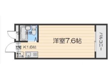 1R Apartment to Rent in Suita-shi Floorplan