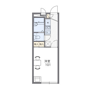 1K Apartment in Kume - Tokorozawa-shi Floorplan