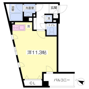 1R Mansion in Ishikawacho - Yokohama-shi Naka-ku Floorplan