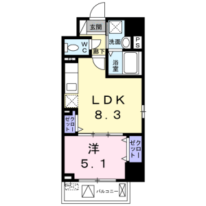 1LDK Mansion in Futabacho - Itabashi-ku Floorplan
