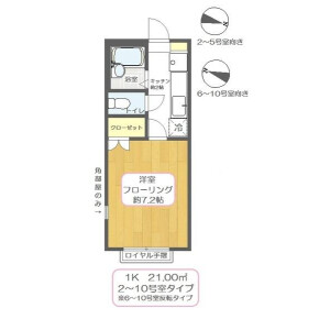1K Apartment in Umeda - Adachi-ku Floorplan