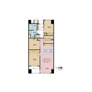 3SLDK Mansion in Nakazatocho - Shinjuku-ku Floorplan