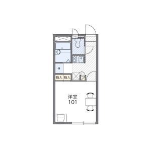 神户市垂水区高丸-1K公寓 房屋布局
