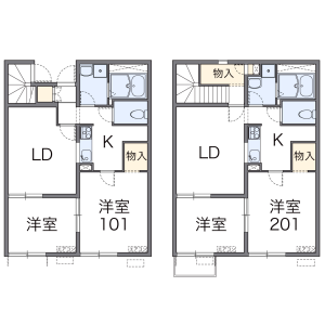 2LDK Apartment in Higashiyamacho - Seto-shi Floorplan