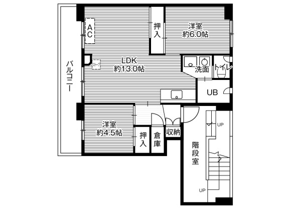 2LDK Apartment to Rent in Eniwa-shi Floorplan