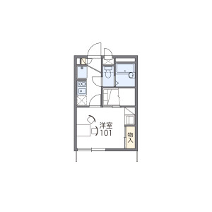 1K Apartment in Jindaijiminamimachi - Chofu-shi Floorplan