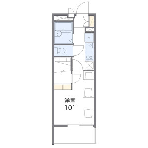 1K Mansion in Miyanogicho - Chiba-shi Inage-ku Floorplan