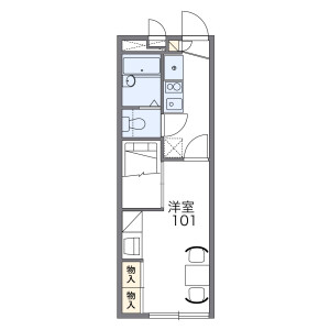 1K Apartment in Sumiyoshicho - Tsu-shi Floorplan