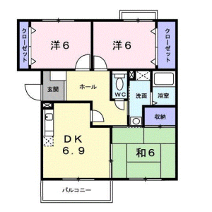 3DK Mansion in Sumiyoshi - Kofu-shi Floorplan