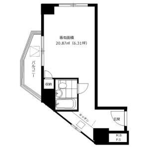 1R {building type} in Sendagaya - Shibuya-ku Floorplan