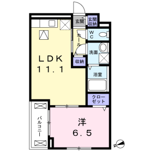 1LDK Apartment in Hibarigaoka - Nishitokyo-shi Floorplan