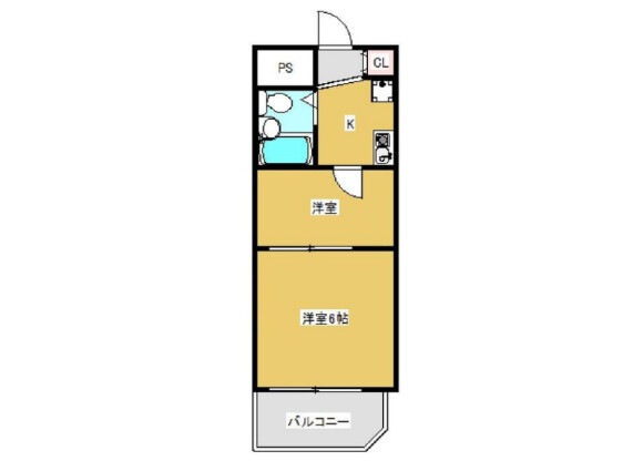 2K Apartment to Buy in Chiba-shi Chuo-ku Floorplan