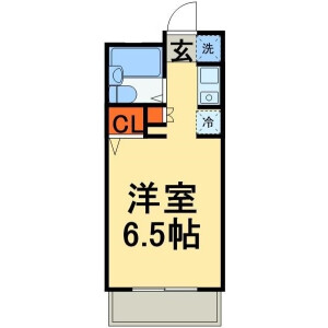 1K Mansion in Hanazono - Chiba-shi Hanamigawa-ku Floorplan