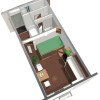 1K Apartment to Rent in Chikushino-shi Model Drawing