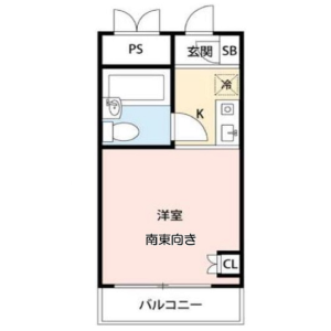 1K Mansion in Mamedocho - Yokohama-shi Kohoku-ku Floorplan