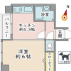 1DK Apartment to Buy in Suginami-ku Floorplan