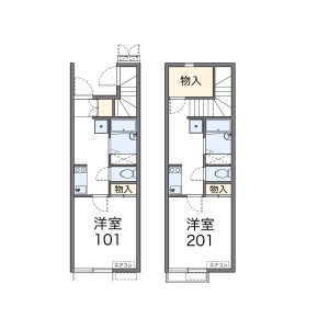 1K Apartment in Hiyosecho - Kurashiki-shi Floorplan