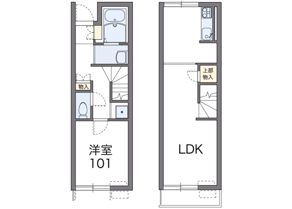 1LDK Apartment to Rent in Omaezaki-shi Floorplan