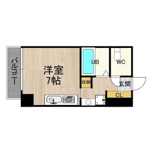 東大阪市川俣-1K公寓大廈 房屋格局
