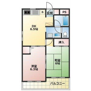 2DK Mansion in Kamiarai - Tokorozawa-shi Floorplan